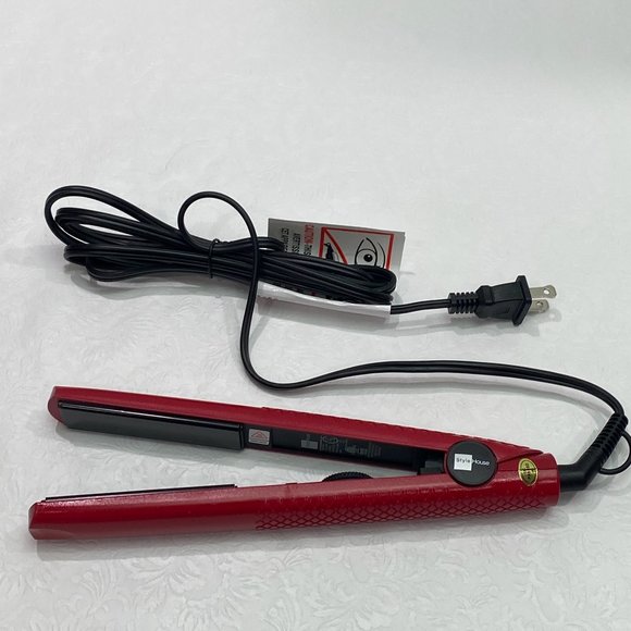 Style House 1.25” Professional Hair Styling Iron (Red) Negative Ion Therapy main image 5
